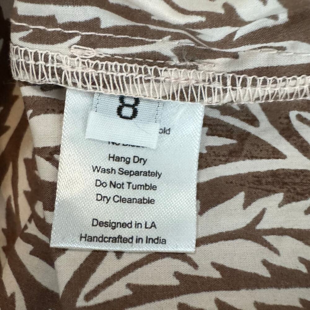 ST. ROCHE Sabine Top NWT $225  Ruffled Double V Neck in Cold Brew Size 8 - Picture 8 of 8